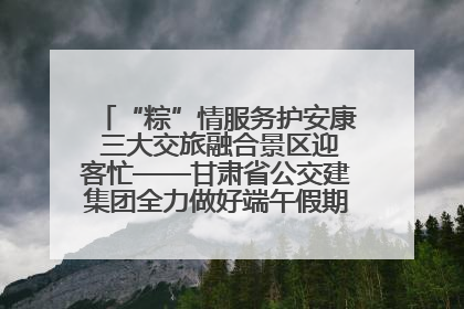 “粽”情服务护安康 三大交旅融合景区迎客忙——甘肃省公交建集团全力做好端午假期景区运营工作