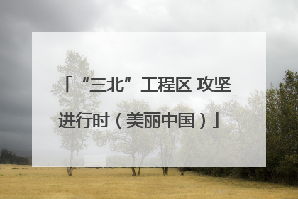 “三北”工程区 攻坚进行时（美丽中国）