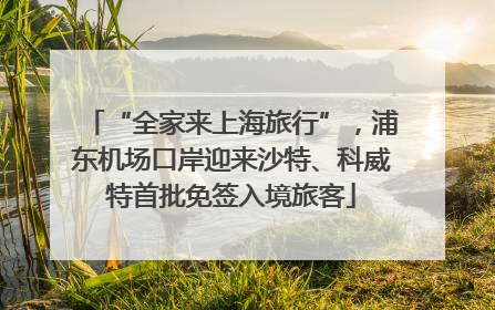 “全家来上海旅行”，浦东机场口岸迎来沙特、科威特首批免签入境旅客