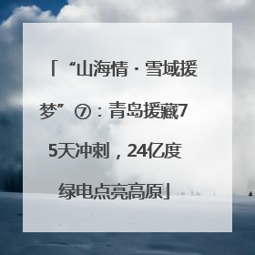 “山海情・雪域援梦”⑦：青岛援藏75天冲刺，24亿度绿电点亮高原