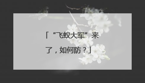 “飞蚁大军”来了，如何防？