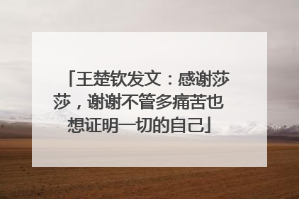 王楚钦发文：感谢莎莎，谢谢不管多痛苦也想证明一切的自己