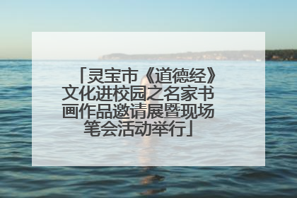 灵宝市《道德经》文化进校园之名家书画作品邀请展暨现场笔会活动举行