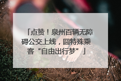 点赞！泉州百辆无障碍公交上线，圆特殊乘客“自由出行梦”