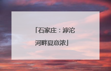 石家庄：滹沱河畔夏意浓