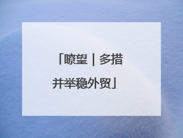 瞭望｜多措并举稳外贸