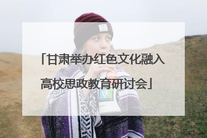 甘肃举办红色文化融入高校思政教育研讨会