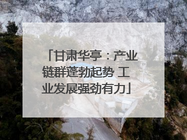 甘肃华亭：产业链群蓬勃起势 工业发展强劲有力