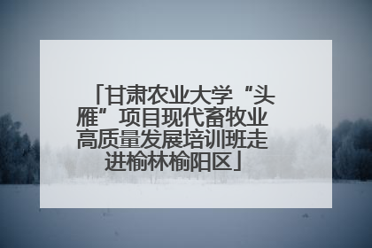 甘肃农业大学“头雁”项目现代畜牧业高质量发展培训班走进榆林榆阳区