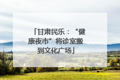 甘肃民乐：“健康夜市”将诊室搬到文化广场