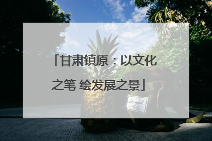 甘肃镇原：以文化之笔 绘发展之景