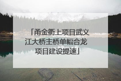 甬金衢上项目武义江大桥主桥单幅合龙 项目建设提速