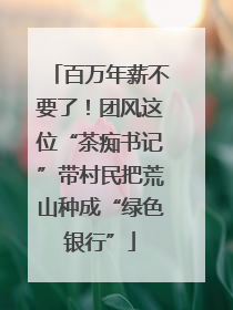 百万年薪不要了！团风这位“茶痴书记”带村民把荒山种成“绿色银行”