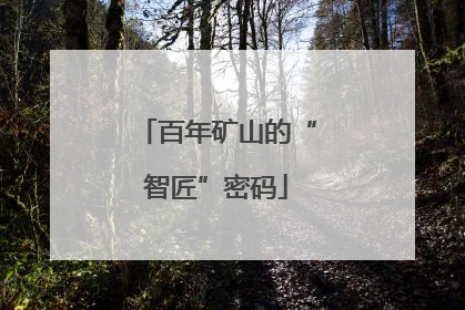 百年矿山的“智匠”密码