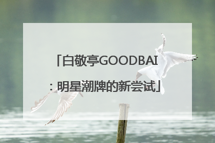 白敬亭GOODBAI：明星潮牌的新尝试