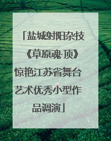 盐城射阳杂技《草原魂·顶》惊艳江苏省舞台艺术优秀小型作品调演