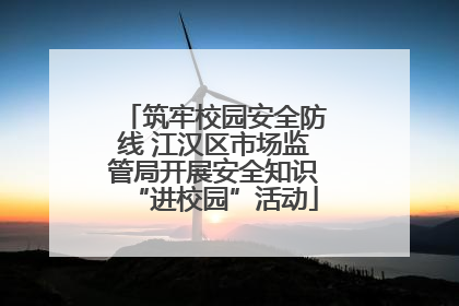 筑牢校园安全防线 江汉区市场监管局开展安全知识“进校园”活动