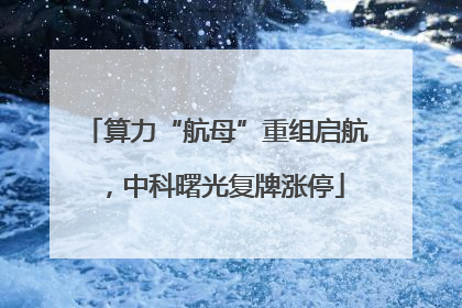 算力“航母”重组启航，中科曙光复牌涨停