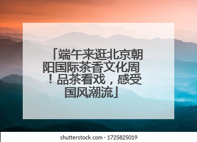 端午来逛北京朝阳国际茶香文化周！品茶看戏，感受国风潮流