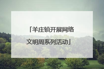 羊庄镇开展网络文明周系列活动
