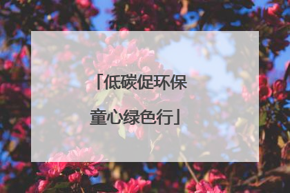 低碳促环保 童心绿色行
