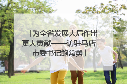 为全省发展大局作出更大贡献——访驻马店市委书记鲍常勇
