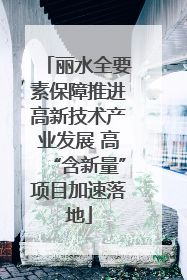 丽水全要素保障推进高新技术产业发展 高“含新量”项目加速落地