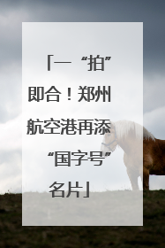 一“拍”即合！郑州航空港再添“国字号”名片