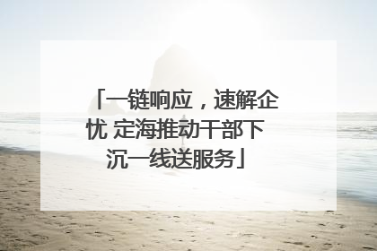 一链响应，速解企忧 定海推动干部下沉一线送服务