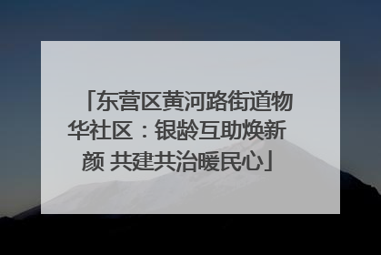 东营区黄河路街道物华社区:银龄互助焕新颜 共建共治暖民心