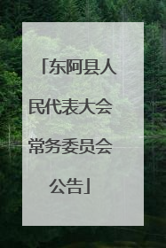 东阿县人民代表大会常务委员会公告