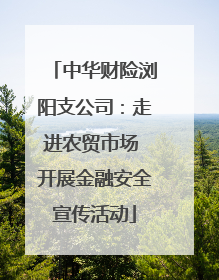 中华财险浏阳支公司：走进农贸市场 开展金融安全宣传活动