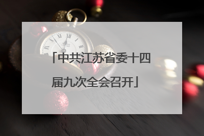 中共江苏省委十四届九次全会召开