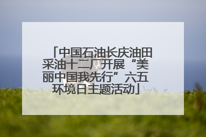 中国石油长庆油田采油十二厂开展“美丽中国我先行”六五环境日主题活动