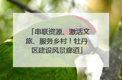 串联资源、激活文旅、服务乡村！牡丹区建设风景廊道