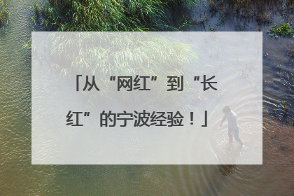 从“网红”到“长红”的宁波经验！