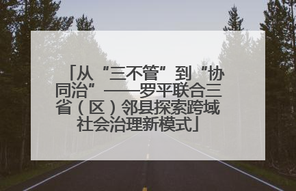 从“三不管”到“协同治”——罗平联合三省（区）邻县探索跨域社会治理新模式