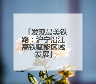 发现最美铁路：沪宁沿江高铁赋能区域发展
