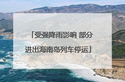 受强降雨影响 部分进出海南岛列车停运