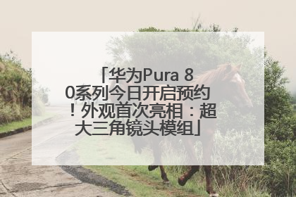 华为Pura 80系列今日开启预约！外观首次亮相：超大三角镜头模组