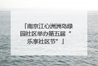 南京江心洲洲岛绿园社区举办第五届“乐享社区节”
