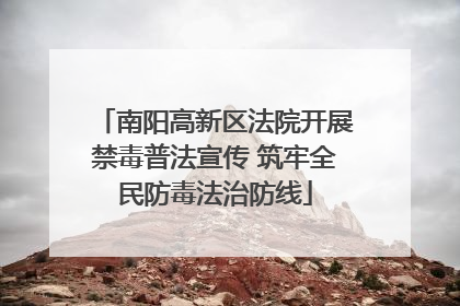 南阳高新区法院开展禁毒普法宣传 筑牢全民防毒法治防线
