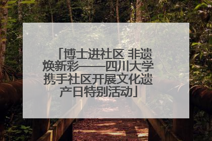 博士进社区 非遗焕新彩——四川大学携手社区开展文化遗产日特别活动