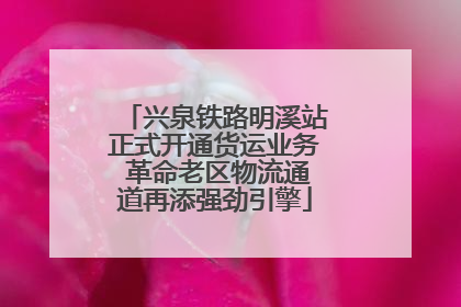 兴泉铁路明溪站正式开通货运业务 革命老区物流通道再添强劲引擎
