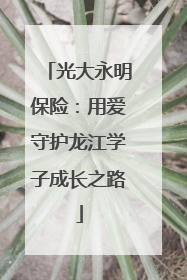 光大永明保险：用爱守护龙江学子成长之路
