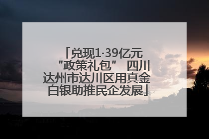 兑现1·39亿元“政策礼包” 四川达州市达川区用真金白银助推民企发展