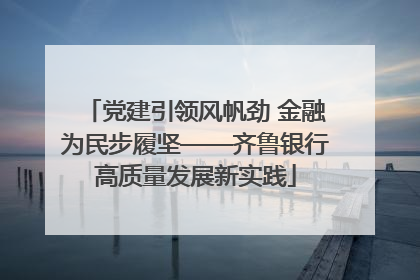 党建引领风帆劲 金融为民步履坚——齐鲁银行高质量发展新实践