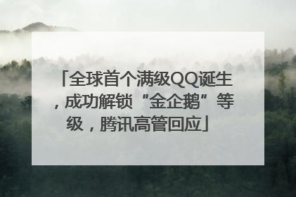 全球首个满级QQ诞生，成功解锁“金企鹅”等级，腾讯高管回应