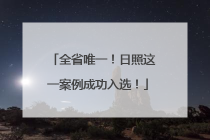 全省唯一！日照这一案例成功入选！