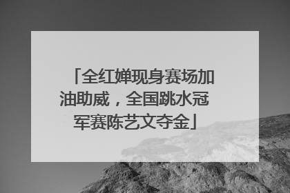 全红婵现身赛场加油助威，全国跳水冠军赛陈艺文夺金